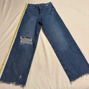 Express Jeans Womens Size 8 Medium Blue 90s Wide-Leg Super High Rise
